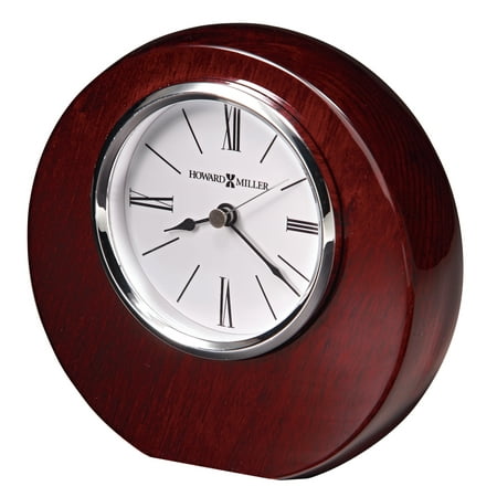 Howard Miller Adonis Table Desk Clock in Rosewood Hall Finish