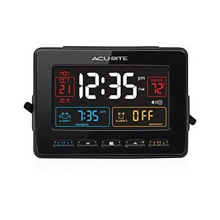 acurite 13024 atomic dual alarm clock with usb charging