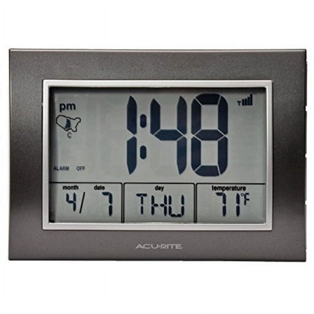 AcuRite 13131 Atomic Alarm Clock with Date, Day of Week and Temperature