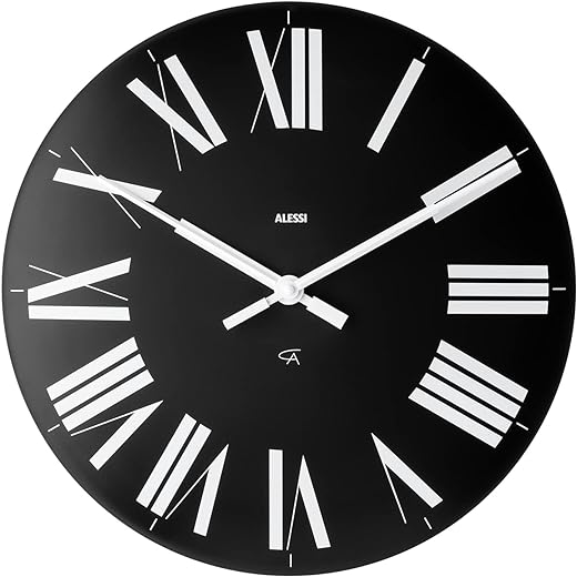 Alessi "Firenze Wall Clock, Black