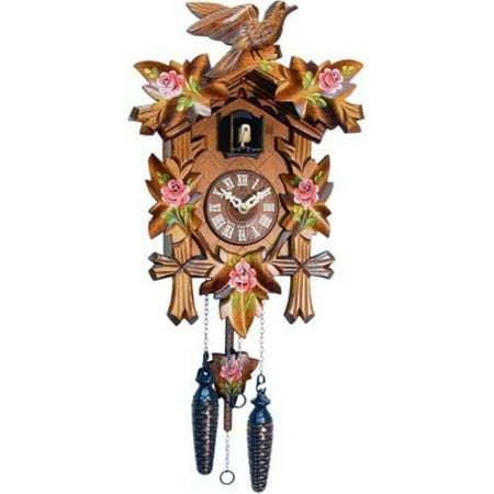 Alexander Taron 14 Engstler Battery-Operated Floral Cuckoo Wall Clock