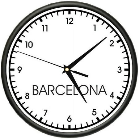 BARCELONA TIME Wall Clock world time zone clock office business