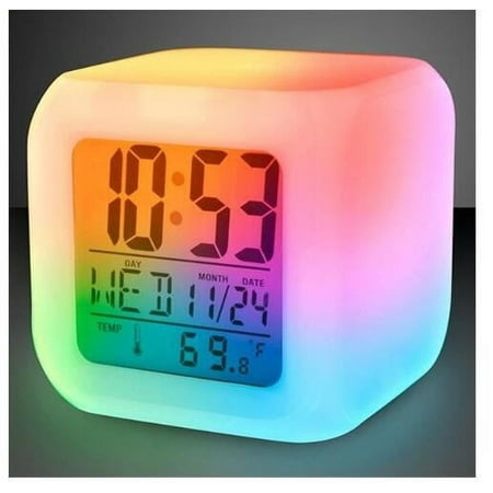 Best Gift!Gadget Of 7 LED Colors Changing Digital Alarm Clock Table Clock Alarm Clock