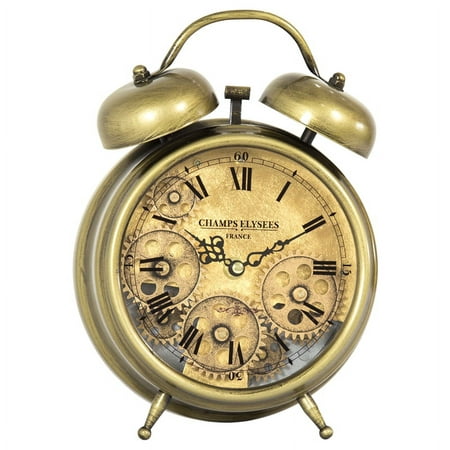 Brass Gear II Table Top Clock - 10 x 7.5 x 3