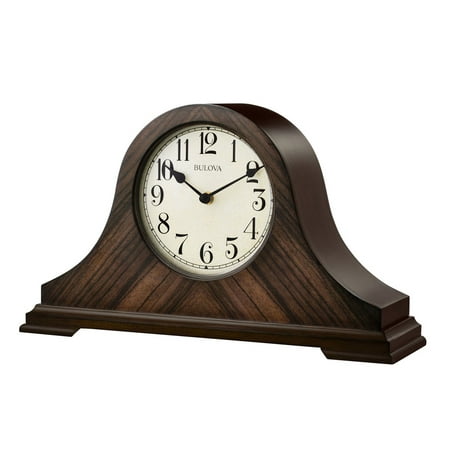 Bulova Clocks 3 Melody Chiming Hardwood Walnut Finish Norwalk Mantel Clock