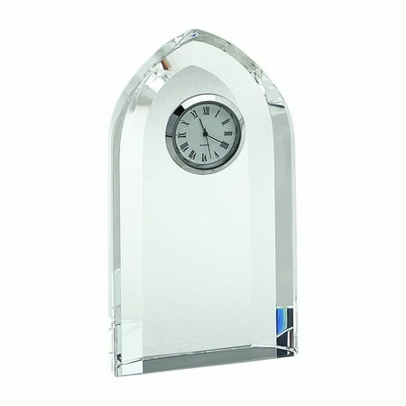 Contemporary Home Living 6 Optic Crystal Arched Clock