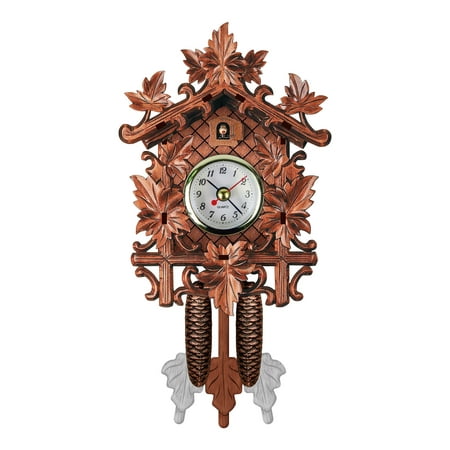 〖Hellobye〗Cuckoo Cuckoo Wall Clock Chime Alarm Clock Retro Clock Wooden Living Room Clock