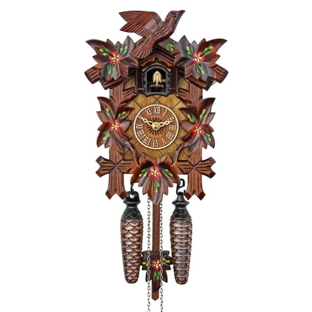 HerrZeit by Adolf Herr Quartz Cuckoo Clock - Spring Flowers AH 40/6 QM