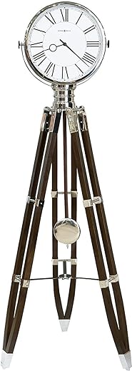 Howard Miller Chaplin Floor Clock 615-070 – Black Coffee Home Decor Tripod and Bezel Design with Quartz, Triple-Chime Movement