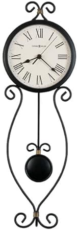 Howard Miller Rothbury Wrought Iron Wall Clock II 549-533, Black