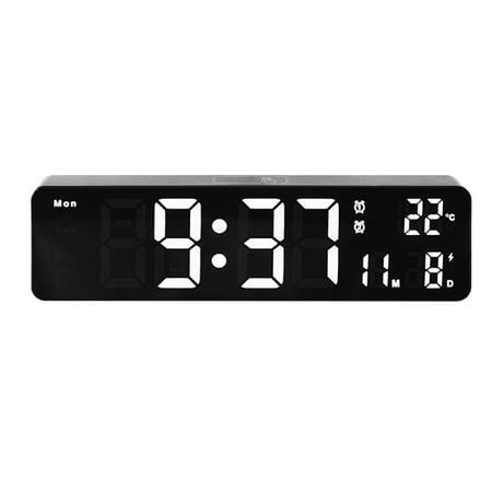 Huashengg Large LED Digital Wall Clock Temperature Date Day Display USB Remote Control Four Event Timer