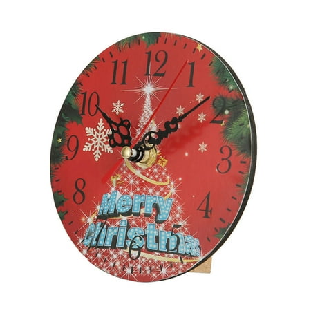 ionze Appliances Silent Sweep Christmas Clock Bell Desk Creative Digital Clock Clock （A）