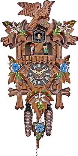 ISDD Engstler Quartz Cuckoo Clock - Alpine Flowers AH 532/10 QMT