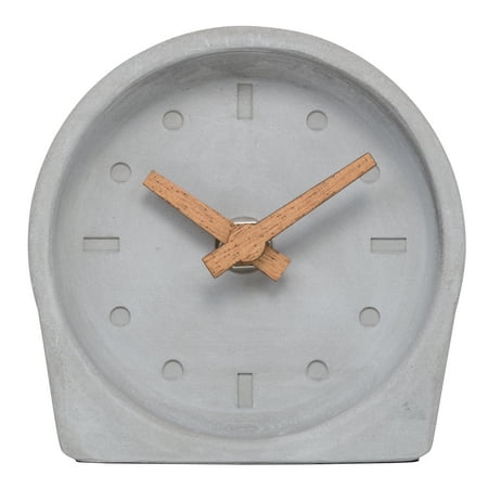 La Crosse Clock Art Deco Cement Tabletop Analog Clock