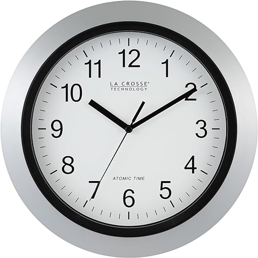 La Crosse Technology WT-3129S 12 Inch Atomic Analog Wall Clock