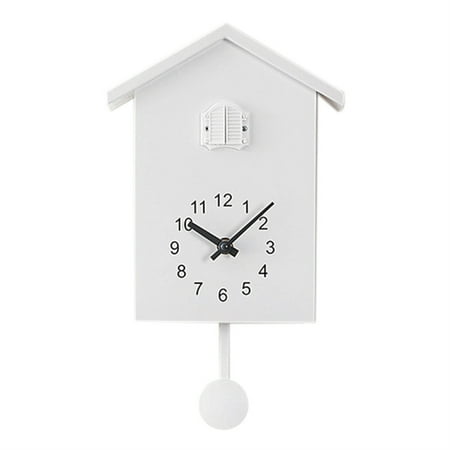 Modern Cuckoo Wall Clock Fashion Creative Pendulum Clocks Bird House Battery Powered Cuckoo Wall Clock for Living Room Kitchen