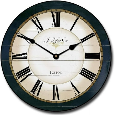 Navy Wall Clock | Ultra Quiet Quartz Mechanism | Hand Made In USA Beautiful Crisp Lasting lor | mes In 8 Sizes | 48-Inch