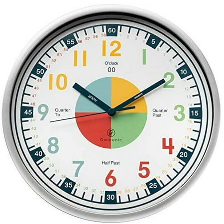 OWLCONIC Telling Time Teaching Clock for Kids - Learning to Tell Time