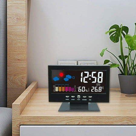 Projection Digital Alarm Clock for Bedroom Ceiling,Digital Clock Projector on Ceiling with Indoor/Outdoor Temperature Display, Dual Alarms, Colored Backligh