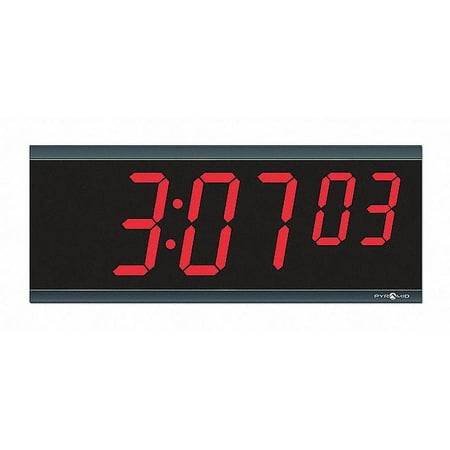 Pyramid Time Systems 4 Character, 6-Digit Red LED Digital Wall Clock