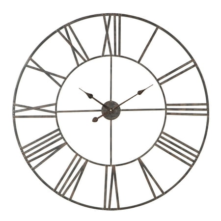 Solange Analog Round Metal Wall Clock - 36 Gray