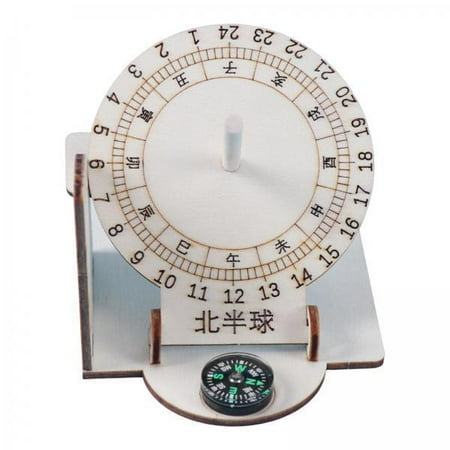 STARTIST 2xEquatorial Sundial Clock Early Educational Learning Toy for Kids Girls