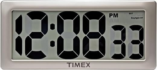 Timex 75071TA2 13.5" Large Digital Clock with 4" Digits and Intelli-Time Technology