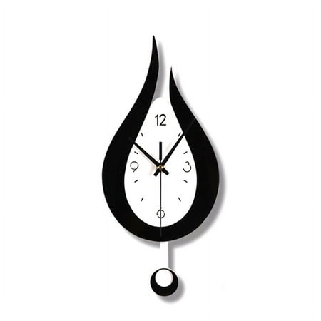 TRINGKY Modern Water Dropping Design Wall Clock for Creative Acyrlic Pendulum Clock