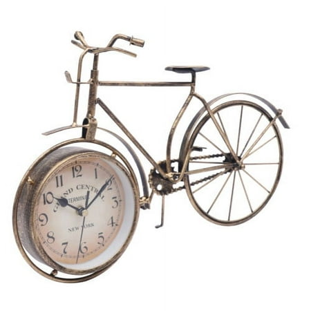 Vintage Bicycle Table Clock Bronze Bike Metal Desk Clock Cute Decorative Gift