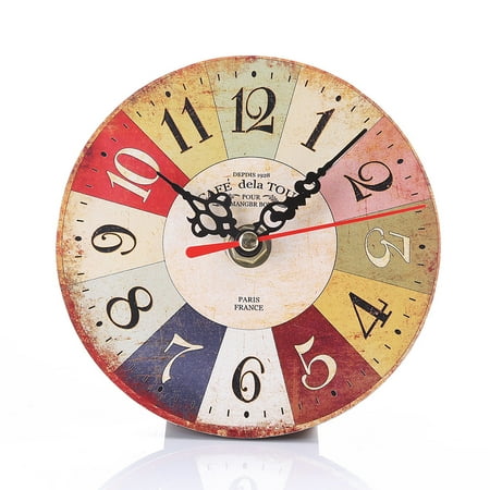 Vintage Style Antique Wood Wall Clock for Home Kitchen Office