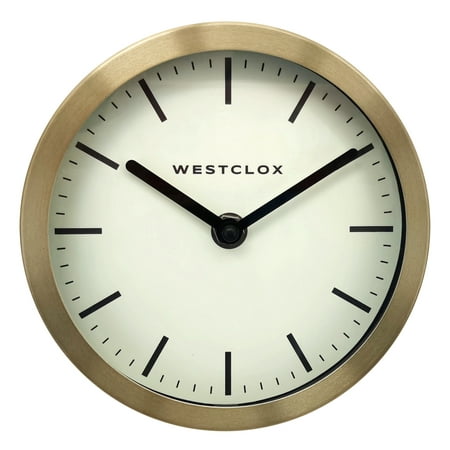 Westclox 6 Metal Gold Analog Quartz Accurate Table/Wall Clock - Accurate Timekeeping