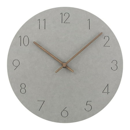 Wood Wall Clock 11 Inch Silent Non Ticking Modern Wall Clocks Battery Operated Clocks for Kitchen Bedroom Living Room Office Decor Gift - Light Gray