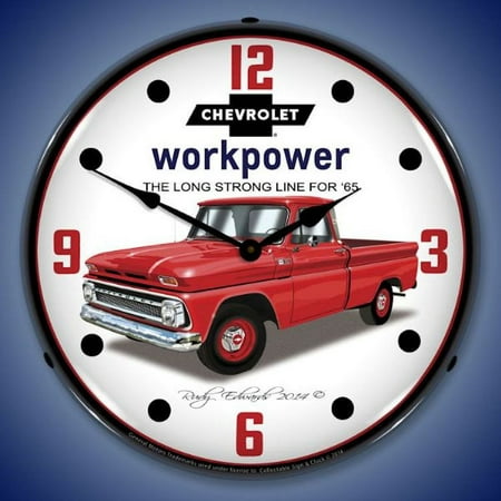 1965 Chevrolet Pickup Truck Wall Clock, Lighted