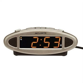 AcuRite 13027A Intelli-Time Digital Alarm Clock,Black