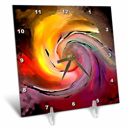 3dRose Digital Artwork Design 8 - Desk Clock, 6 By 6-Inch