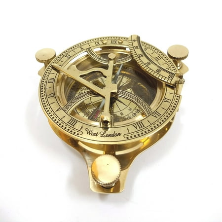 5 Sundial Compass Solid Brass Sun Dial 4 inch