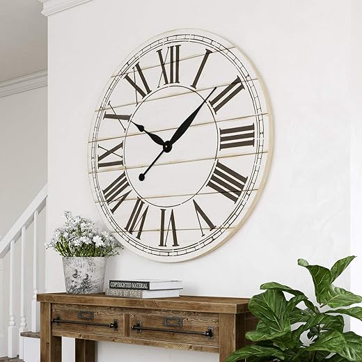 7005 48" Renata Wood Standard Wall Mounted Clock