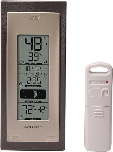 AcuRite 00592A4 Wireless Indoor/Outdoor Thermometer with Humidity Sensor