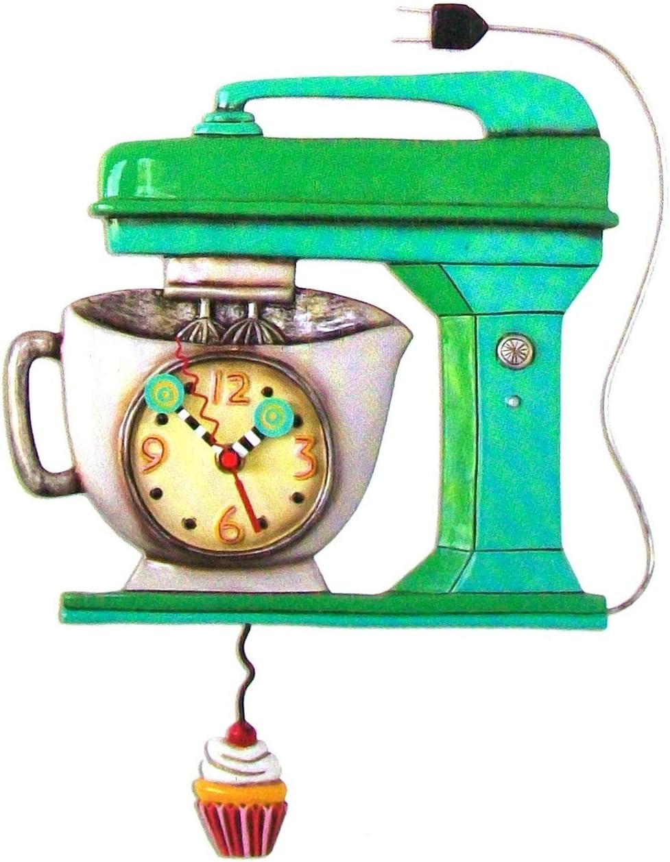 Allen Design Studios "Vintage Mixer Green" Mixer Kitchen Wall Clock