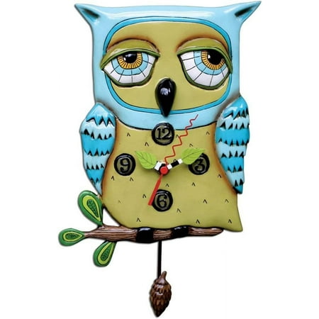 Allen Studio Designs Old Blue Owl Clock