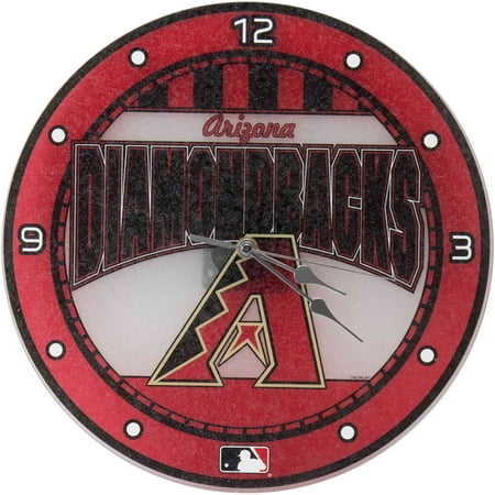 Arizona Diamondbacks Art Glass Wall Clock