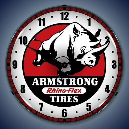 Armstrong Tire Wall Clock, Lighted