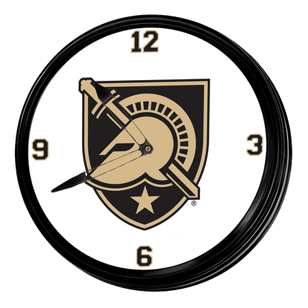 Army Black Knights: Athena's Helmet - Retro Lighted Wall Clock