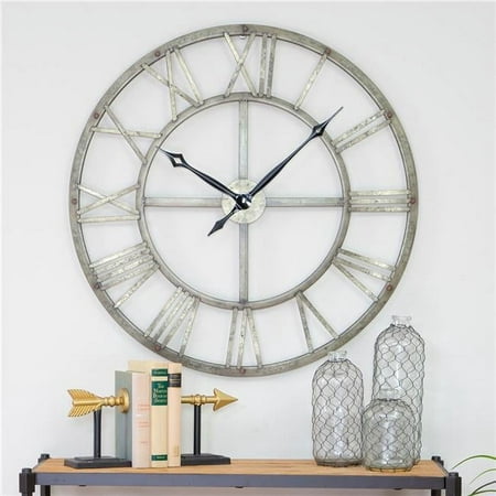 Aspire Samson Metal Wall Clock, Gray