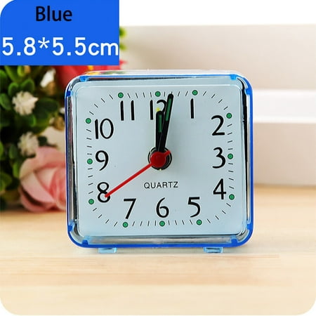 AURIGATE Small Battery Operated Analog Travel Alarm Clock Silent No Ticking, Lighted on Demand and Snooze, Beep Sounds, Gentle Wake, Ascending Alarm, Easy Set