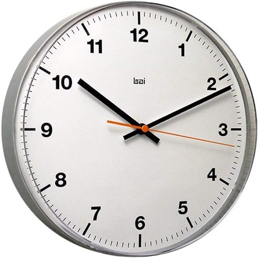 Bai Lucite Wall Clock, Accuron White