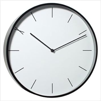 Bai Modernist Steel Wall Clock, Ten White