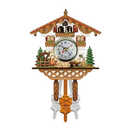 Bathroom Timer for Kids Cuckoo Cuckoo Wall Clock Chime Alarm Clock Retro Clock Wooden Living Room Clock Stopwatch