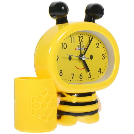 Battery Operated Clock Mantel Loud Alarm Clocks Desktop Digital Bee Shaped Mantelpiece Child