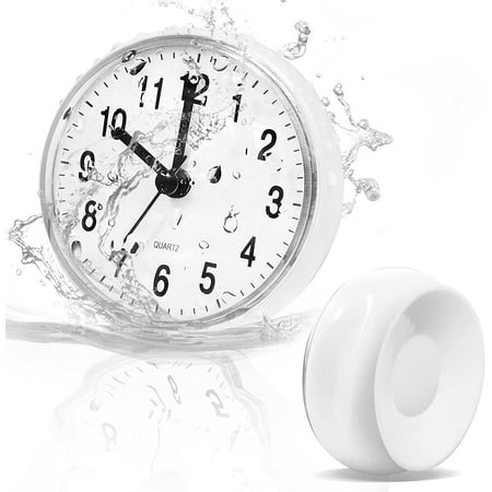 Betus Waterproof Bathroom Shower Clock with Large Suction Cup